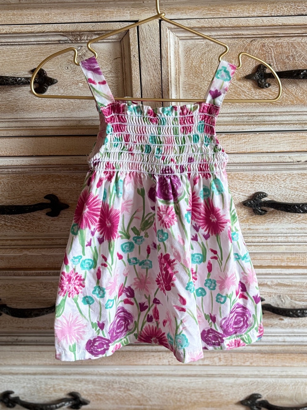 Park Bench Kids Girls Floral Smocked Sundress 12 Months